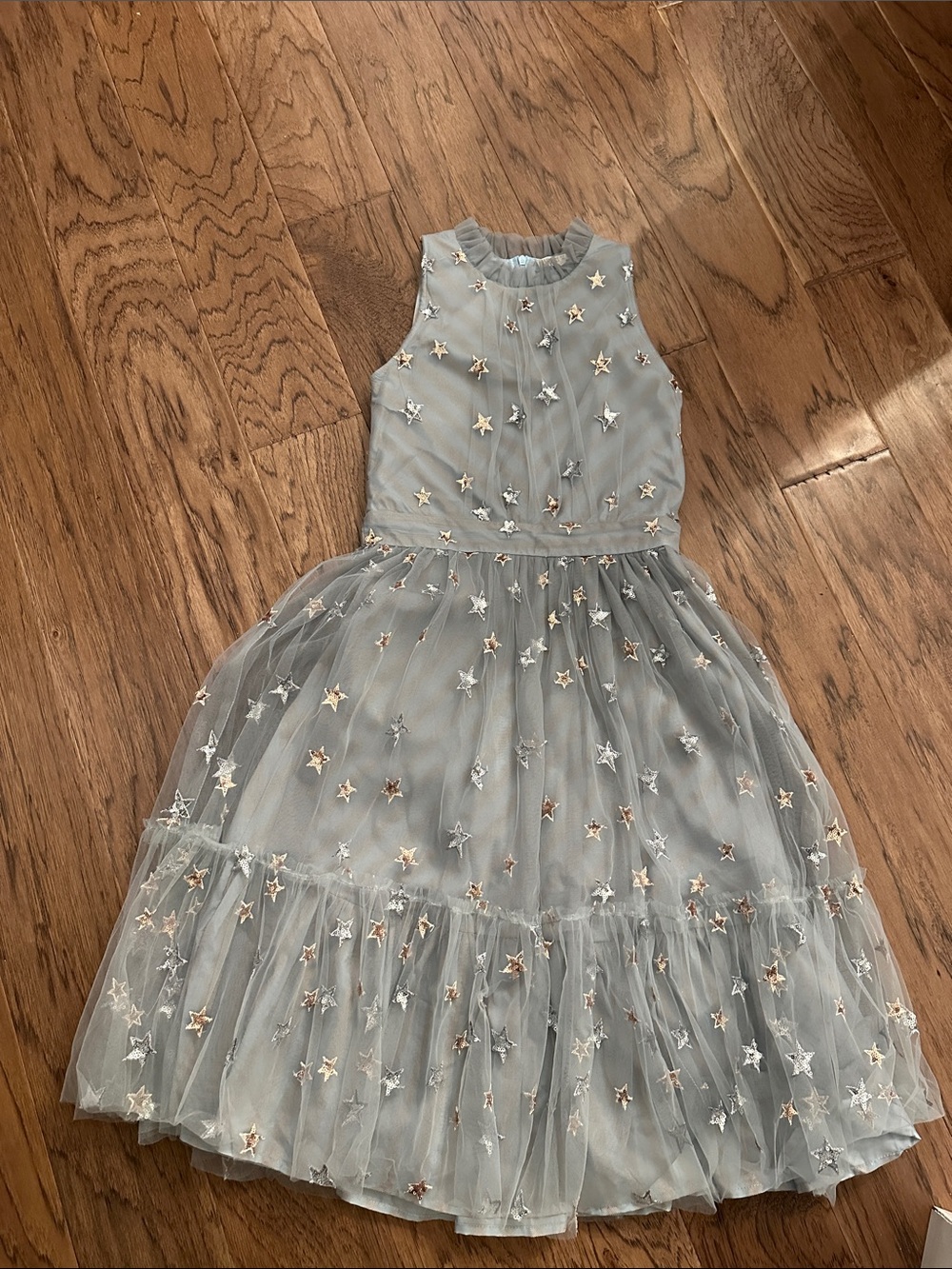 Hannah Banana Silver Star Tulle Party Dress
